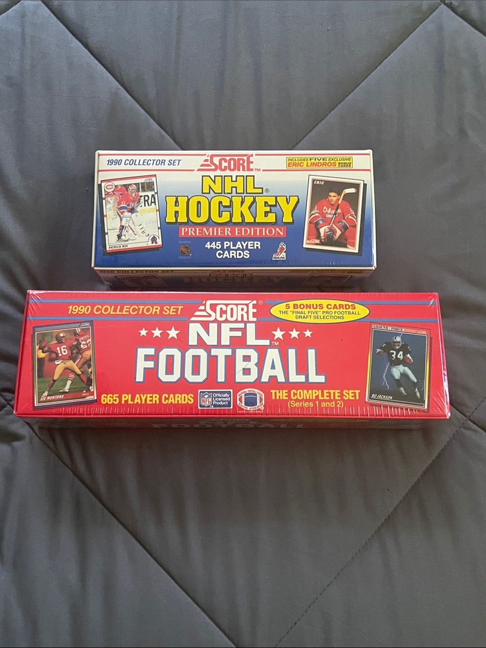 1990 Score NFL Football & NHL Hockey Trading Card Sets